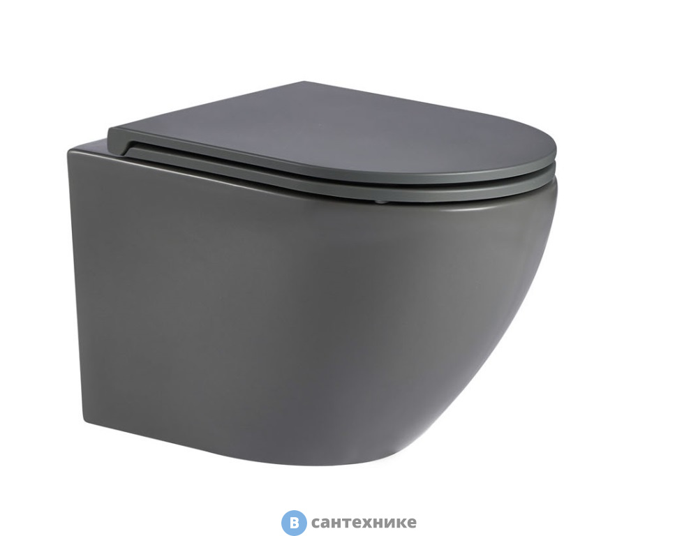 Унитаз с инсталляцией WELTWASSER и кнопкой смыва (AMBERG 350 + MERZBACH 043 MT-GR + AMBERG RD-BL)