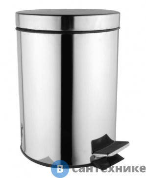 картинка Ведро AZARIO AZ-301-8L с педалью 8 л., хром