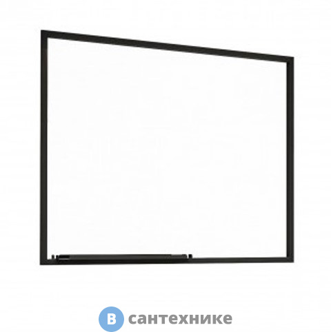 Зеркало Grossman ЛОФТ-90 см с полкой чёрное