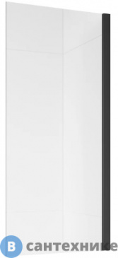 картинка Шторка на ванну STWORKI Стокгольм GV-861 MT 75х150 см, профиль черный матовый (449673)