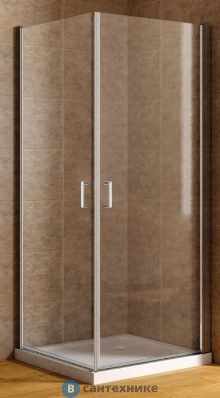 Душевой уголок Aquanet Cinetic 80х90, прозрачное стекло (AE12-N-80H190U-CT + AE12-N-90H190U-CT) (254235), без поддона