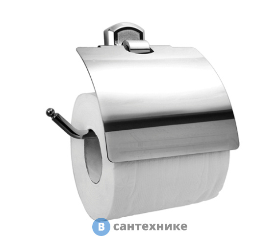 Держатель туалетной бумаги WasserKRAFT Oder K-3025 с крышкой металл, хромоникелевое покрытие