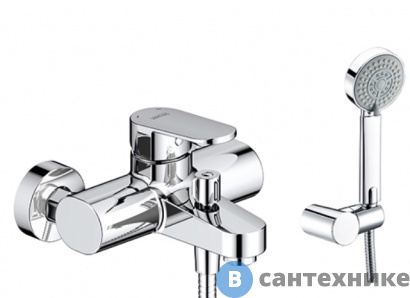 картинка Смеситель WasserKRAFT Donau 5301 для ванны с коротким изливом латунь, хромоникелевое покрытие