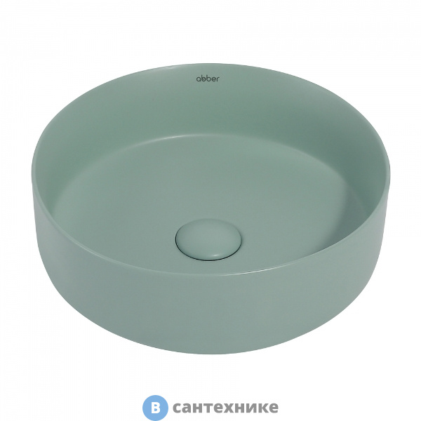 Раковина ABBER Bequem AC2108MCG светло-зеленая матовая накладная