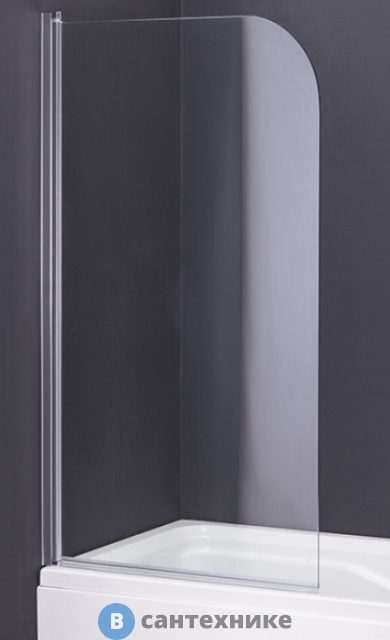 Шторка Agger A02-080TCR 80х140 см на ванну, распашная