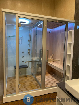 картинка Душевая кабина Frank F914R правосторонняя, с финской сауной
