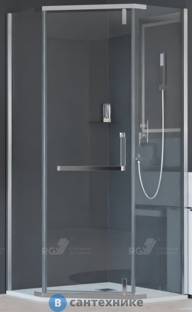 Душевой уголок RGW HO-081 хром/матовое/8 мм 100*100*195 (350608100-21) без поддона