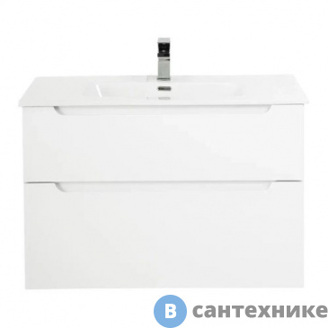 картинка Тумба под раковину BelBagno ETNA-H60 ETNA-H60-1200-2C-SO-BL-P подвесная с двумя выкатными ящиками, с доводчиками, Bianco Lucido, 1200x455x600