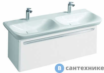 картинка Тумба Keramag MYDAY 824130000 под двойной умывальник /1160х410х405/ (белый глянец)