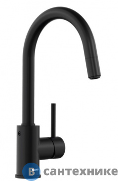 картинка Смеситель Blanco 526653 MIDA-S чёрный матовый (выдвижной шланг)