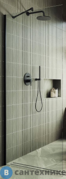 картинка Душевая перегородка в профиле MaybahGlass 1950*790 Стекло 8 мм Бесцветное (MGD-695-6ш)