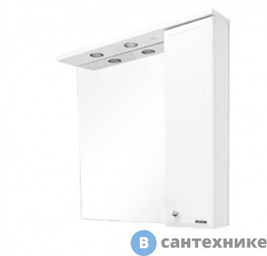 картинка Зеркало-шкаф Comforty Сочи-85 белый глянец