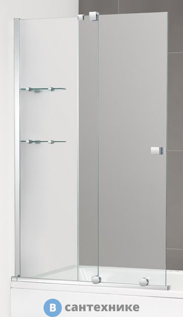 Шторка Cezares STREAM-VFS-11-90/150-C-Cr на ванну (900х1500)