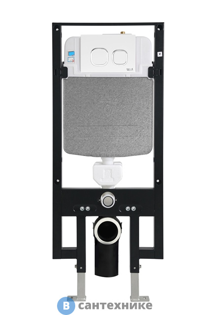 Инсталляция WELTWASSER WW AMBERG 497 WT для унитаза, белая клавиша