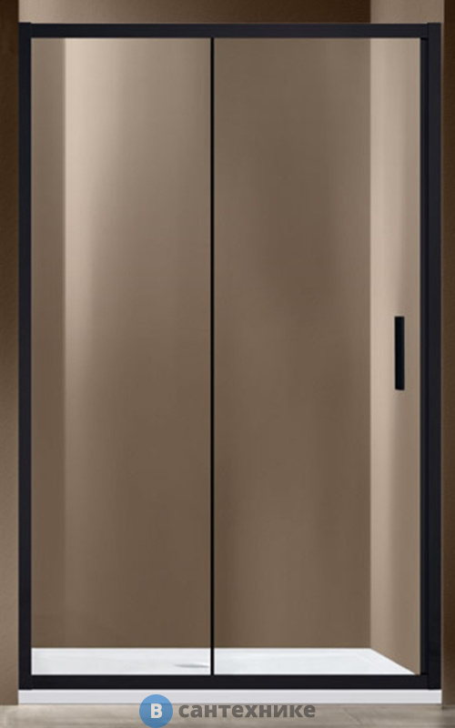 Душевая дверь Vincea Garda VDS-1G105CLB, 1050, черный, стекло прозрачное