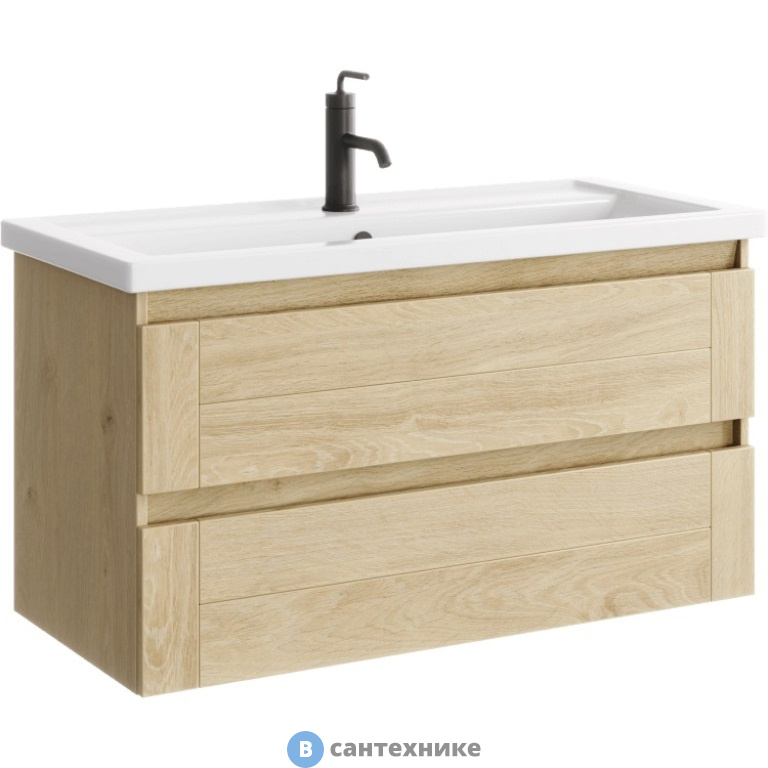 Тумба под раковину Aqwella ASTRID 101,5 AST0110DD (подвесная, дуб давос натуральный)