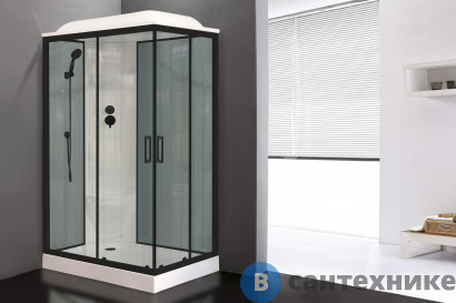 картинка Душевая кабина Royal Bath RB 8120HP6-GT-BL 1200x800x2170 (серое/прозрачное ) левая (RB8120HP6-GT-BL-L)