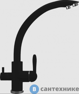 картинка Смеситель для кухни Domaci Солерно UQ-017-07 уголь (551864)