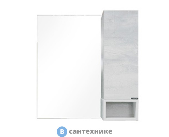 Зеркало-шкаф Comforty Прага-75 дуб белый