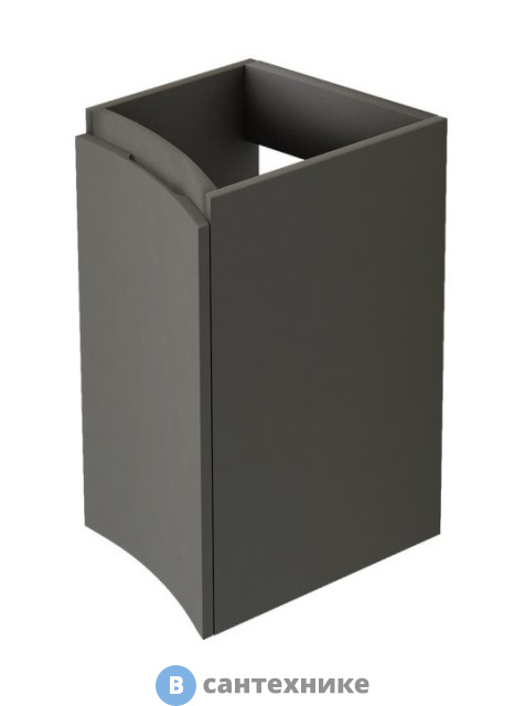 Шкафчик Cezares VAGUE подвесной с одной распашной створкой, левый 54907 Grigio talpa opaco, 34x41x55