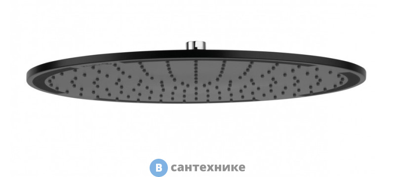 Верхний душ Kludi 6434087-00 A-QA, круглый, плоский, 400 мм, чёрный матовый