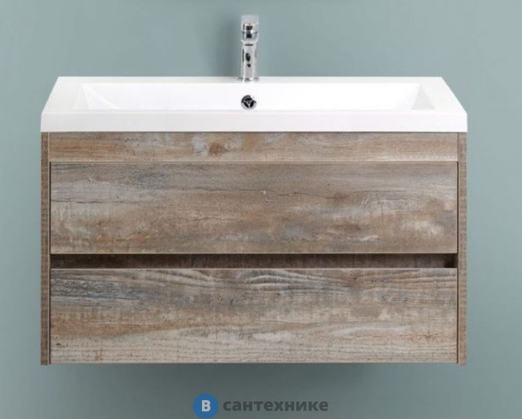 Тумба под раковину Art & MAX FAMILY Family-900-2C-SO-PE подвесная с двумя выкатными ящиками, Pino Esotica, 900x480x550