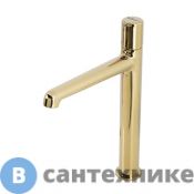 Смеситель BelBagno UNO UNO-LMC-ORO-W0 для накладных раковин, без донного клапана, золото
