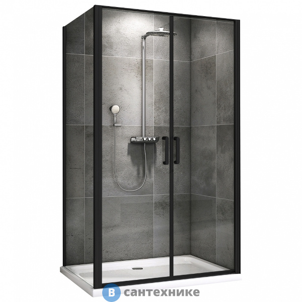Душевой уголок ABBER Sonnenstrand AG04100BC-S90B 100*90*195, без поддона