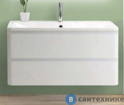 картинка Тумба под раковину BelBagno ALBANO подвесная с двумя выкатными ящиками, Bianco Lucido, 1200x450x500 (ALBANO-1200-2C-SO-BL)