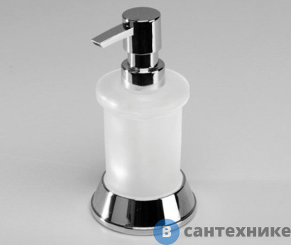 картинка Дозатор для жидкого мыла WasserKRAFT Donau K-2499, 170 ml металл, хромоникелевое покрытие, матовое стекло