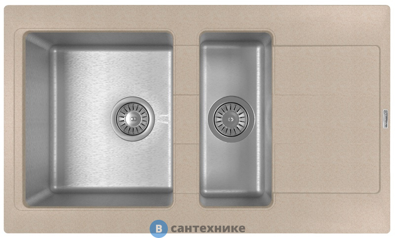 Кухонная мойка FLORENTINA Комби 860 К, песочный FG (21.410.D0860.107)