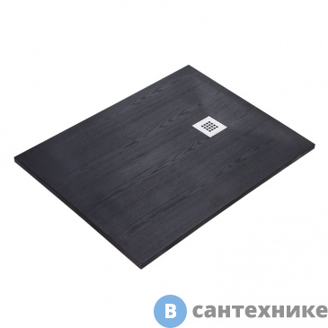 картинка Душевой поддон WasserKRAFT Dill 61T06 1200*800*35, искусственный камень, чёрный матовый, без сифона