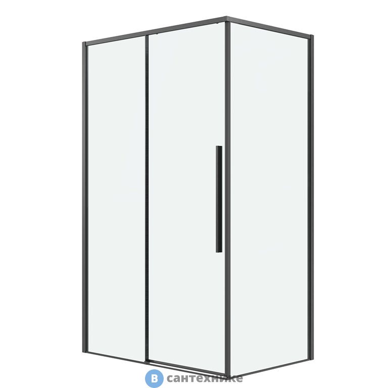 Душевое ограждение Grossman Galaxy 120.K33.01.1180.42.00 (110*80*195) графит сатин, стекло прозрачное, без поддона