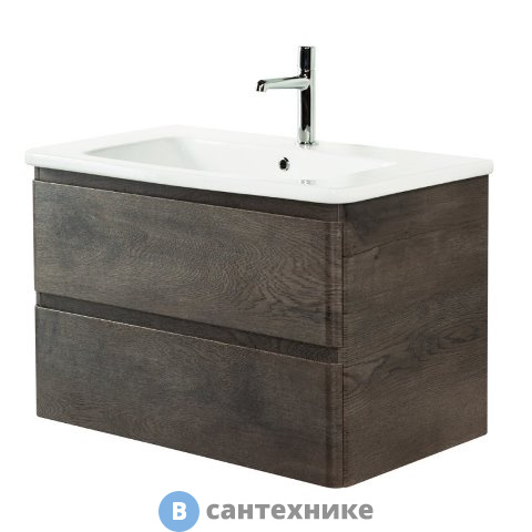 Тумба под раковину BelBagno ALBANO-CER подвесная с двумя выкатными ящиками, Robere Nature Grigio, 1020x444x500 (ALBANO-CER-1050-2C-SO-RNG)