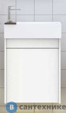 картинка Тумба под раковину Art & MAX FAMILY Family-400-1D-SO-BL подвесная с одной распашной дверцей, Bianco Lucido, 400x220x500