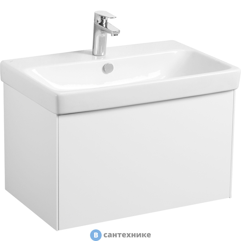 Тумба под раковину Акватон Асти 70 белый матовый/белый глянец (1A263001AX2B0)