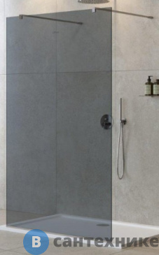 картинка Душевая перегородка Cezares LIBERTA-L-2-120-120-GR-Cr с возможностью двустороннего входа, стекло графит, профиль хром, 1200x1200x1950 мм