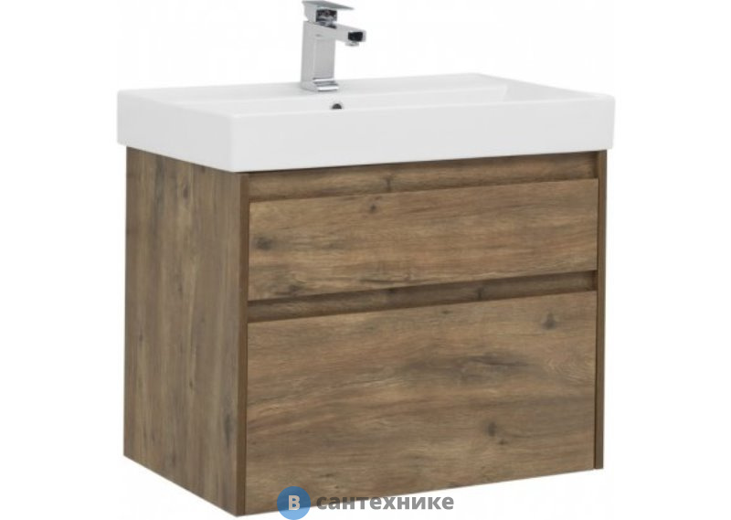 Тумба под раковину Aquanet Nova Lite 75 2 ящ. дуб рустикальный (249515)