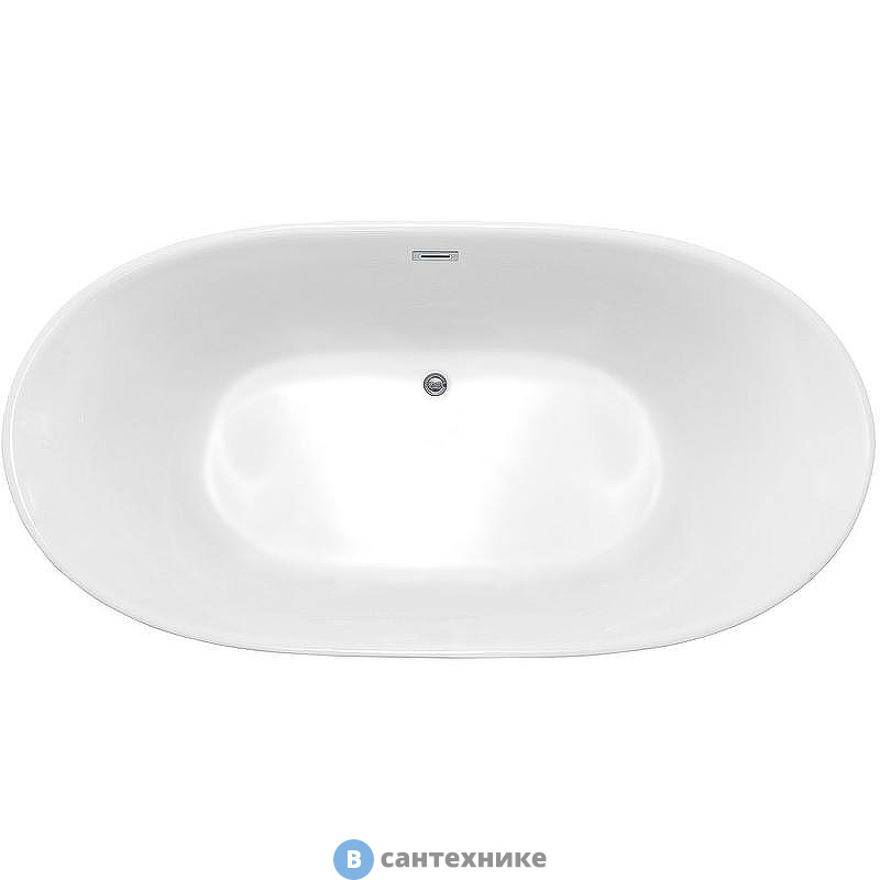 Ванна акриловая Vincea VBT-405-1700MW, 1700*800*580, цвет белый мат., щелевой перелив, слив белый