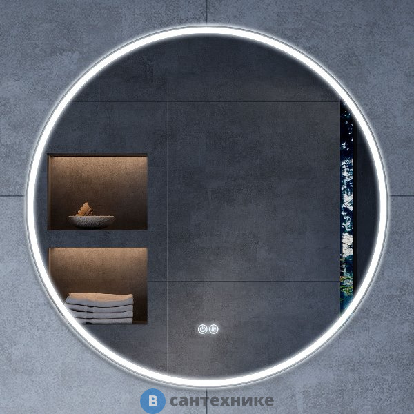 Зеркало Vincea VLM-3DE700-2 700x700 c сенсорным выключателем и диммером, антизапотевание