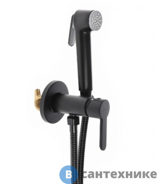 картинка Гигиенический душ Agger Gorgeous A0270044 со смесителем с внутренней частью, чёрный