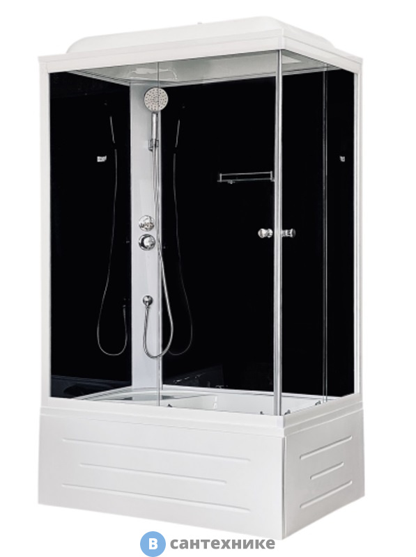 Душевая кабина Royal Bath RB 8100BP5-BT L 1000x800x2170 (черное/прозрачное) (RB8100BP5-BT-L)