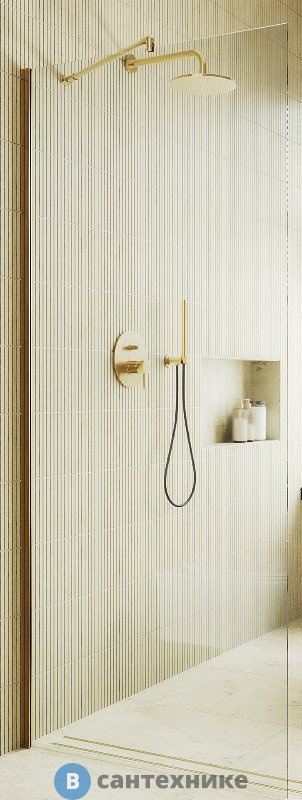 Душевая перегородка в профиле MaybahGlass 1950*790 Стекло 8 мм Бесцветное (MGD-695-3ш)