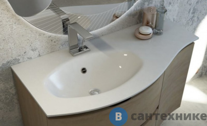 картинка Раковина Cezares стеклянная, левостороняя 82409 Extra-light (104x52)