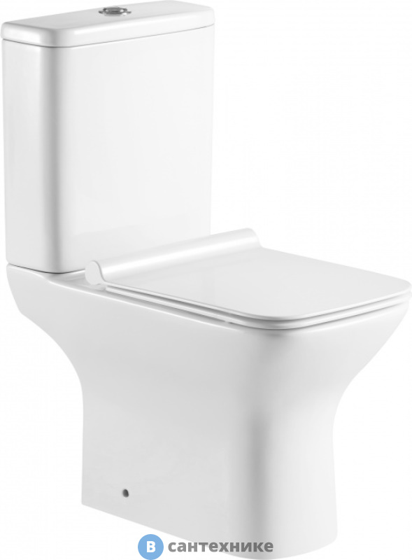 Чаша Aquanet Cube 2-C с сидением (Soft Close -SLIMSEAT) (240208)