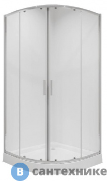 картинка Душевое ограждение Niagara NG-6686-08 (80*80*195) полукруг, двери раздвижные, без поддона