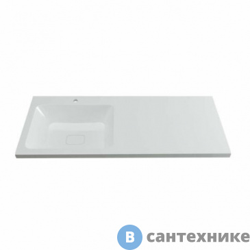 картинка Раковина Orange OP-110RAL Камилла 110 левая для тумбы под стиральную машину Orange OPTIMA, 110х48х18 см (OP-110RAL / ST-110RAL)