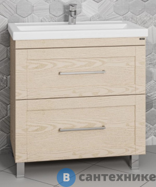 картинка Тумба под раковину СанТа Венера 80 дуб бежевый, напол. (ум Фостер 80) (221016)