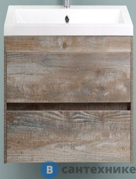 картинка Тумба под раковину Art & MAX FAMILY Family-500-2C-SO-PE подвесная с двумя выкатными ящиками, Pino Esotica, 500x350x550
