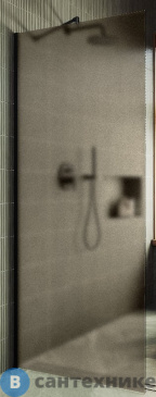 картинка Душевая перегородка в профиле MaybahGlass 1950*790 Стекло 8 мм Бронза матовая (MGD-697-6ш)